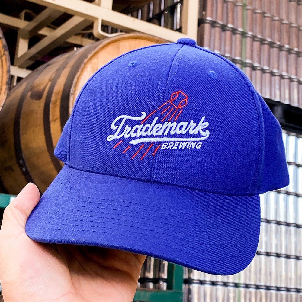 Photo of LA baseball-inspired blue Trademark Brewing hat
